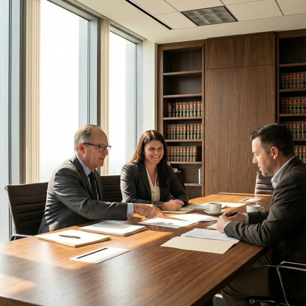Solicitor consultation with client